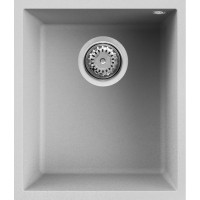 Каменная кухонная мойка ELLECI Q 100 under top aluminium 79 Серый, под столешницу