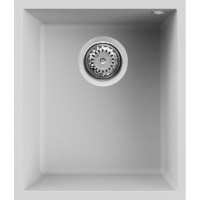 Каменная кухонная мойка ELLECI Q 100 under top titano 68 Белый, под столешницу