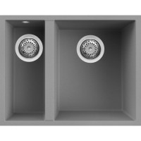 Кам'яна кухонна мийка ELLECI Q 150 under top cemento 48 Сірий під стільницю