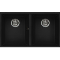 Кам'яна кухонна мийка ELLECI Q 350 under top NERO 40 Чорний під стільницю
