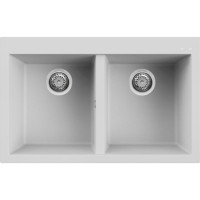 Каменная кухонная мойка ELLECI Q 350 under top titano 68 Белый под столешницу Каменная кухонная мойка ELLECI Q 350 under top titano 68 Белый под столешницу