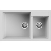 Кам'яна кухонна мийка ELLECI Q 440 on top bianco titano 68 Білий Кам'яна кухонна мийка ELLECI Q 440 on top bianco titano 68 Білий