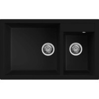 Кам'яна кухонна мийка ELLECI Q 440 on top full black 40 Чорний Кам'яна кухонна мийка ELLECI Q 440 on top full black 40 Чорний