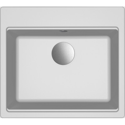 Каменная кухонная мойка ELLECI TIME 105 on top bianco 68 Белый