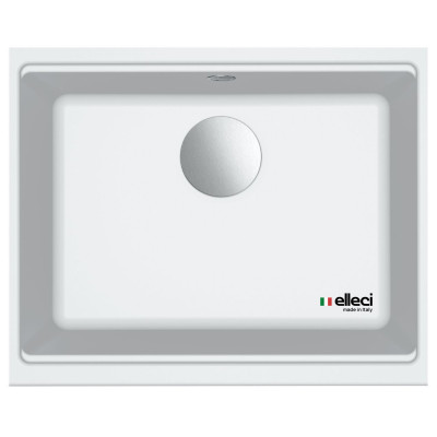 Каменная кухонная мойка ELLECI TIME 105 under top bianco 68 Белый, под столешницу
