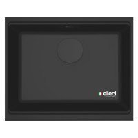 Каменная кухонная мойка ELLECI TIME 105 under top Nero 40 Черный, под столешницу