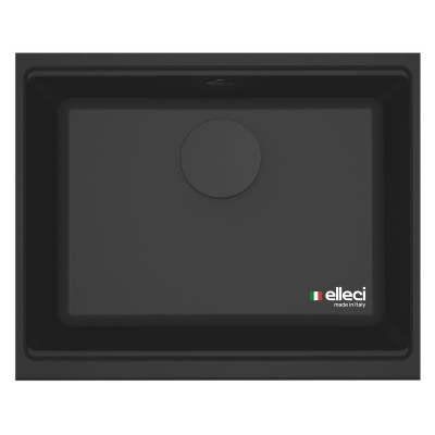 Каменная кухонная мойка ELLECI TIME 105 under top Nero 40 Черный, под столешницу