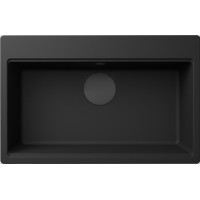 Каменная кухонная мойка ELLECI TIME 130 on top nero 40 Черный