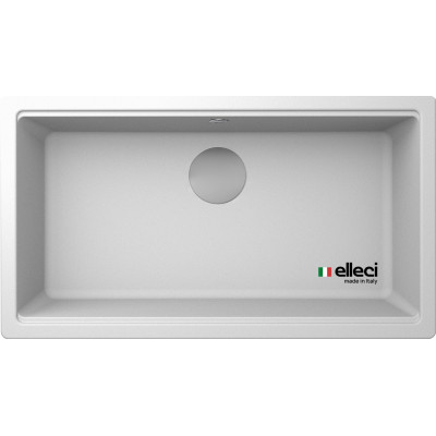 Каменная кухонная мойка ELLECI TIME 130 under top bianco 68 Белый, под столешницу