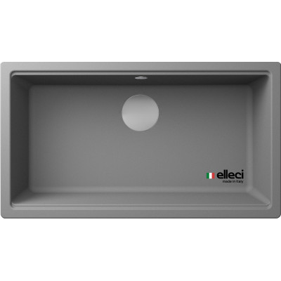 Каменная кухонная мойка ELLECI TIME 130 under top cemento 48 Серый, под столешницу
