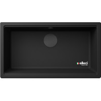 Каменная кухонная мойка ELLECI TIME 130 under top Nero 40 Черный, под столешницу