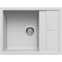 Кам'яна кухонна мийка Elleci UNICO 125 BIANCO TITANO 68 Білий