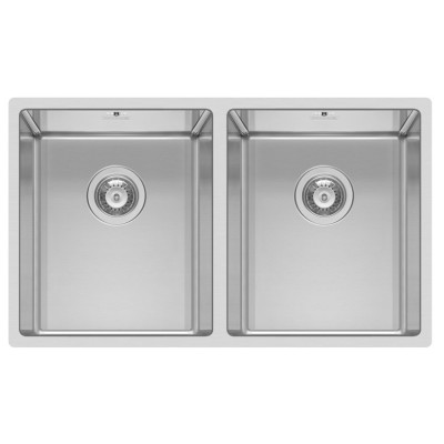 Кухонна мийка з нержавіючої сталі ELLECI Square 720 2V R14 under top
