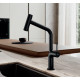 Кухонный каменный смеситель Elleci Loch black 86 Черный матовый Кухонный каменный смеситель Elleci Loch black 86 Черный матовый