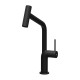 Кухонный каменный смеситель Elleci Loch black 86 Черный матовый