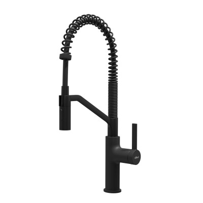 Кухонный каменный смеситель Elleci River black 86 Черный матовый