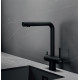 Кухонный каменный смеситель Elleci Tourmaline Plus Pure nero 40 Черный с подключением к фильтрованной воде