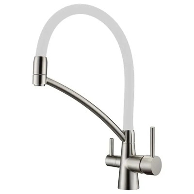 Кухонный смеситель Fabiano FKM 3110 Inox White с подключением к фильтрованной воде Нержавеющая сталь (8231.403.0059)