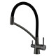 Кухонный смеситель Fabiano FKM 3110 Black Steel с подключением к фильтрованной воде Графит (8231.403.1049)