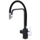 Кухонный смеситель Fabiano FKM 3111 Matt Back 02 с подключением к фильтрованной воде Черный матовый (8231.403.0854)