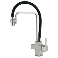 Кухонный смеситель Fabiano FKM 3111 Inox 02 с подключением к фильтрованной воде Нержавеющая сталь (8231.403.0855)