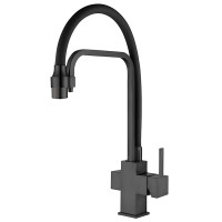 Кухонный смеситель Fabiano FKM 3111 Black Steel с подключением к фильтрованной воде Графит (8231.403.1050)