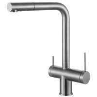 Кухонный смеситель Fabiano FKM 3114 SS Inox с подключением к фильтрованной воде Нержавеющая сталь (8231.401.0711)