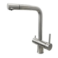 Кухонный смеситель Fabiano FKM 3116P SS Inox с подключением к фильтрованной воде Нержавеющая сталь (8231.401.0766)