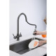 Кухонный смеситель Fabiano FKM 3122 Black Steel с подключением к фильтрованной воде Графит (8231.403.1150)