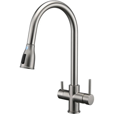 Кухонный смеситель Fabiano FKM 3122 Inox с подключением к фильтрованной воде Нержавеющая сталь (8231.403.1151)