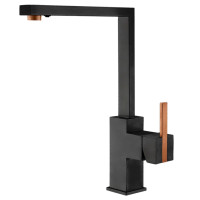 Кухонный смеситель Fabiano FKM 3123 SS Velvet Black Cooper с подключением к фильтрованной воде Черный-Медь (8231.401.1596)
