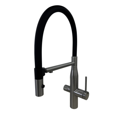 Кухонный смеситель Fabiano FKM 3125 SS Nano Graphite с подключением к фильтрованной воде Графит (8231.401.1709)