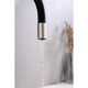 Кухонный смеситель Fabiano FKM 3126 SS Flex Inox с подключением к фильтрованной воде Нержавеющая сталь-Черный (8231.401.1711)