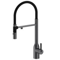 Кухонний змішувач Fabiano FKM 3129 Black Steel з підключенням до фільтрованої води Графіт (8231.403.1929)