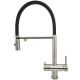 Кухонный смеситель Fabiano FKM 3130 Inox Black с подключением к фильтрованной воде Нержавеющая сталь-черный (8231.403.1931)