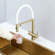 Кухонный смеситель Fabiano FKM 3130 Light Gold с подключением к фильтрованной воде Золото (8231.403.1933)