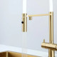 Кухонный смеситель Fabiano FKM 3130 Light Gold с подключением к фильтрованной воде Золото (8231.403.1933)