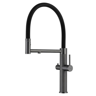 Кухонный смеситель Fabiano FKM 3131 Black Steel с подключением к фильтрованной воде Графит (8231.403.1977)