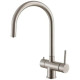 Кухонный смеситель Fabiano FKM 315 SS Inox с подключением к фильтрованной воде Нержавеющая сталь (8231.401.0226)
