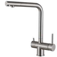 Кухонный смеситель Fabiano FKM 317 SS Inox с подключением к фильтрованной воде Нержавеющая сталь (8231.401.0227)
