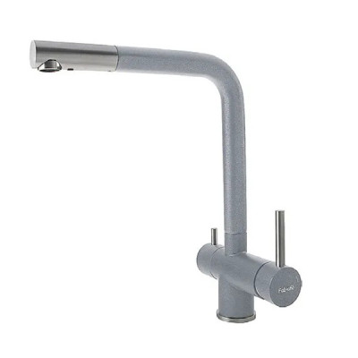 Кухонный смеситель Fabiano FKM 317 SS Grey Metallic с подключением к фильтрованной воде Серый металлик (8231.401.0804)
