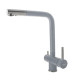 Кухонный смеситель Fabiano FKM 317 SS Grey Metallic с подключением к фильтрованной воде Серый металлик (8231.401.0804)