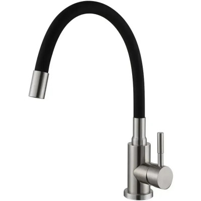Кухонный смеситель Fabiano FKM 56 SS Flex Inox (Black) Нержавеющая сталь, черный (8232.401.0905)