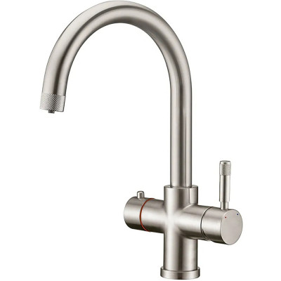 Кухонный смеситель Fabiano FKM 9840 Inox с подключением к фильтрованной воде Нержавеющая сталь (8231.409.1650)