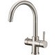 Кухонный смеситель Fabiano FKM 9840 Inox с подключением к фильтрованной воде Нержавеющая сталь (8231.409.1650)