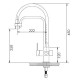 Кухонный смеситель Fabiano FKMS 3115 Inox с подключением к фильтрованной воде Нержавеющая сталь\черный (8231.403.0758)