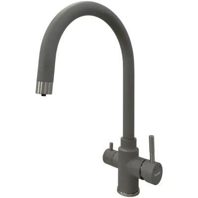 Кухонный смеситель Fabiano SKFC 90 ST Grey Metallic с подключением к фильтрованной воде Серый металлик (8232.401.1073)