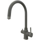 Кухонный смеситель Fabiano SKFC 90 ST Grey Metallic с подключением к фильтрованной воде Серый металлик (8232.401.1073)