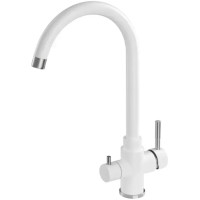 Кухонний змішувач Fabiano SKFC 90ST Alpine White з підключенням до фільтрованої води Білий (8232.401.1131)