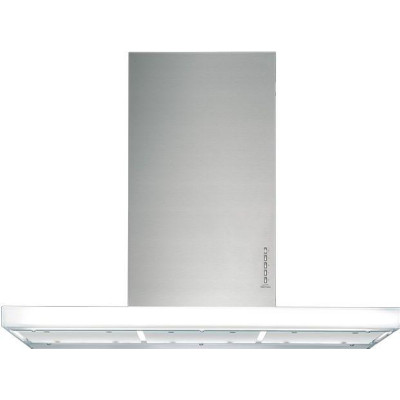 Острівна кухонна витяжка Falmec LUX isola 120 inox vetro chiaro (800) Нержавіюча сталь і біле скло